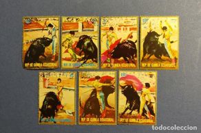 Briefmarken: GUINEA ECUATORIAL - TOROS - 7 VALORES.